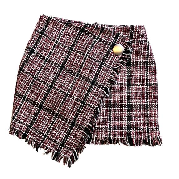 Storets Tweed Fringe Mini Skirt Medium - Picture 1 of 6